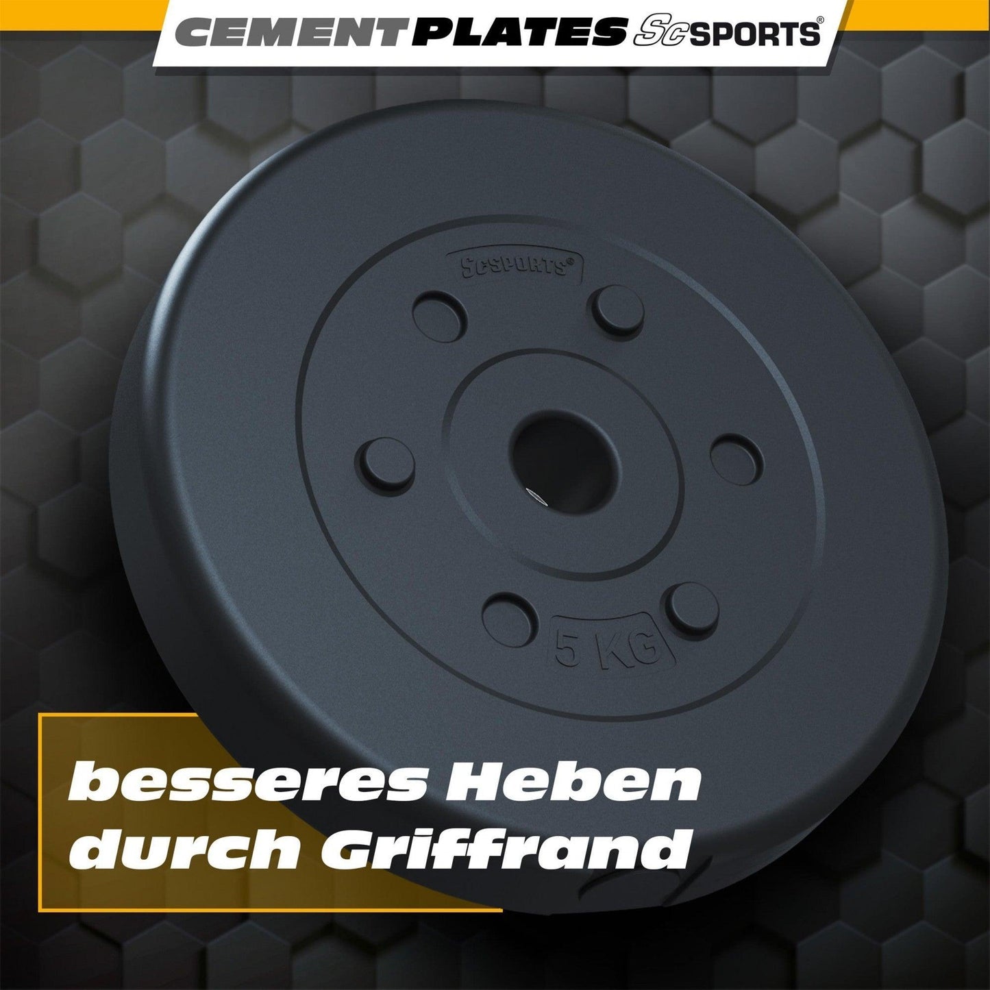 Hantelscheiben - Set 30 kg (2x5kg, 2x10kg), Kunststoff - Gorilla Sports DE