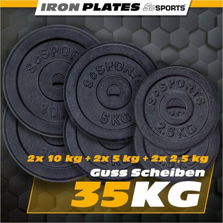 Scheibensets Guss in 25 kg, 27 kg, 27,5 kg, 35 kg, 40 kg, 60 kg - Gorilla Sports DE