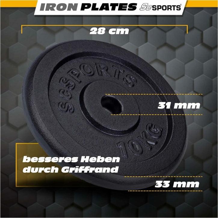 Scheibensets Guss in 25 kg, 27 kg, 27,5 kg, 35 kg, 40 kg, 60 kg - Gorilla Sports DE