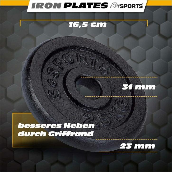 Scheibensets Guss in 25 kg, 27 kg, 27,5 kg, 35 kg, 40 kg, 60 kg - Gorilla Sports DE