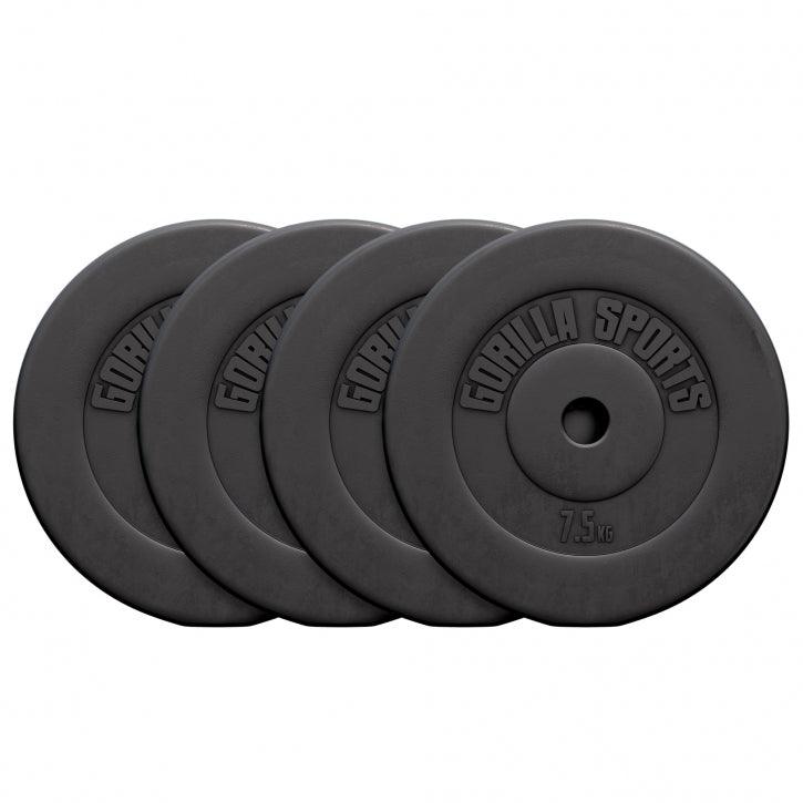 Hantelscheibe Kunststoff 1,25-15 KG - Gorilla Sports DE