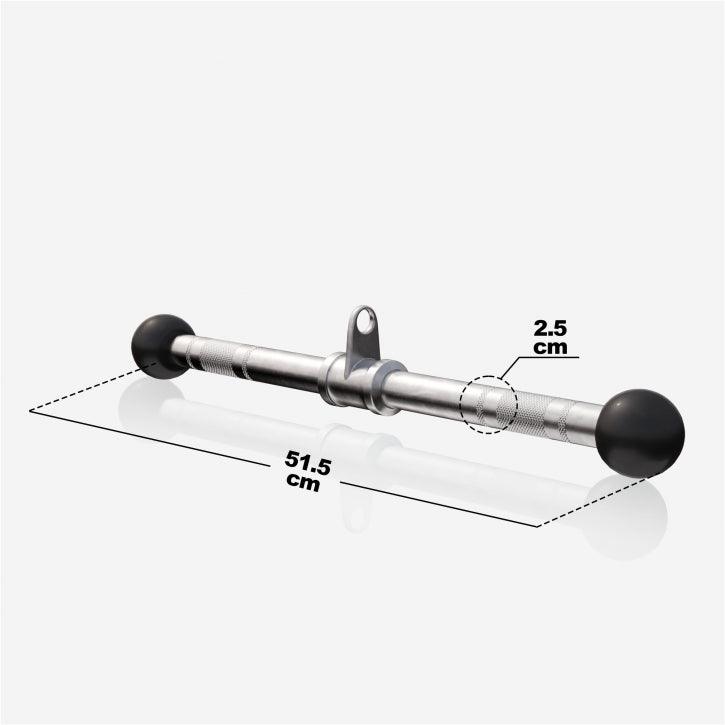 Trizeps-/Bizeps Stange aus Chrom mit Gummi-Ballen - Gorilla Sports DE