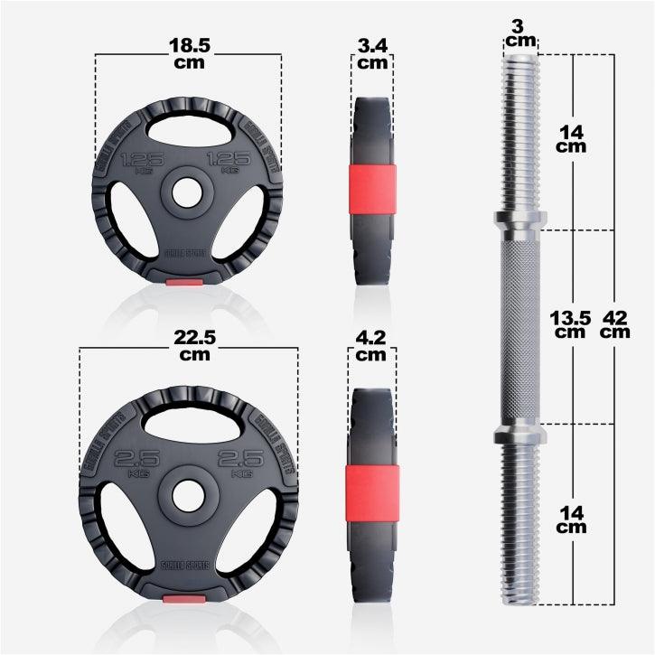 Kurzhantelset, Kunststoff Gripper 30 kg - Gorilla Sports DE