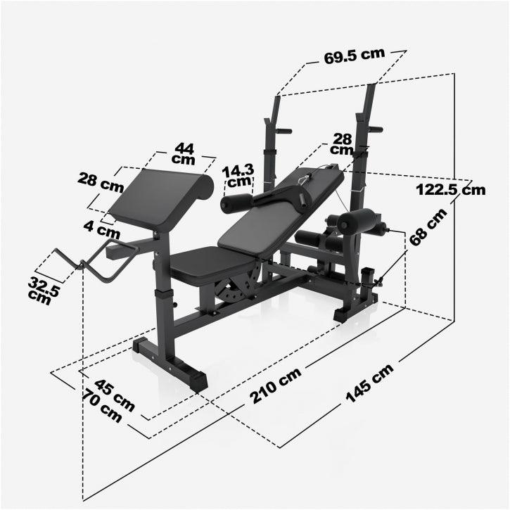 Kraftstation Universal inkl. Kunststoff Set - Gorilla Sports DE