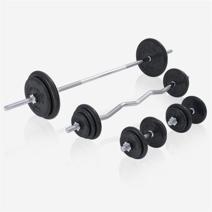 Kraftstation Universal inkl. 108 kg Gummi Set - Gorilla Sports DE