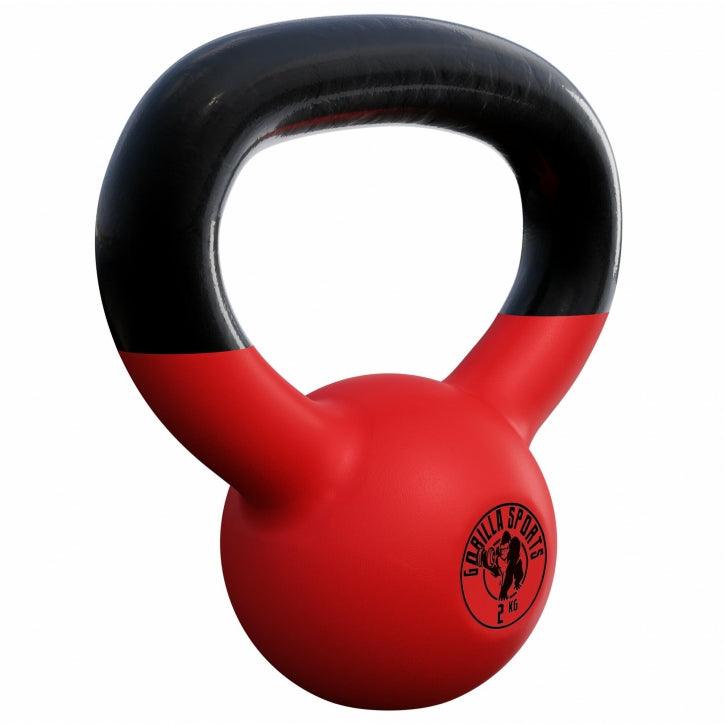 Kettlebell Guss mit Vinylbeschichtung 2 kg - 32 kg - Gorilla Sports DE