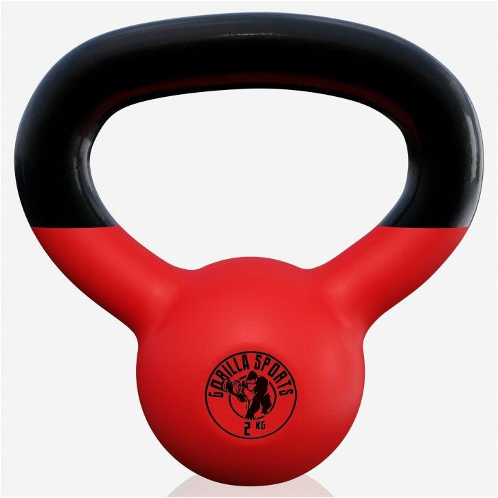 Kettlebell Guss mit Vinylbeschichtung 2 kg - 32 kg - Gorilla Sports DE