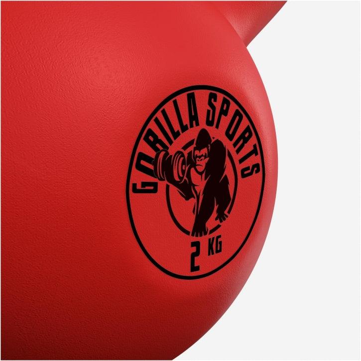 Kettlebell Guss mit Vinylbeschichtung 2 kg - 32 kg - Gorilla Sports DE