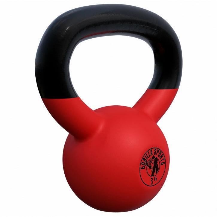 Kettlebell Guss mit Vinylbeschichtung 2 kg - 32 kg - Gorilla Sports DE