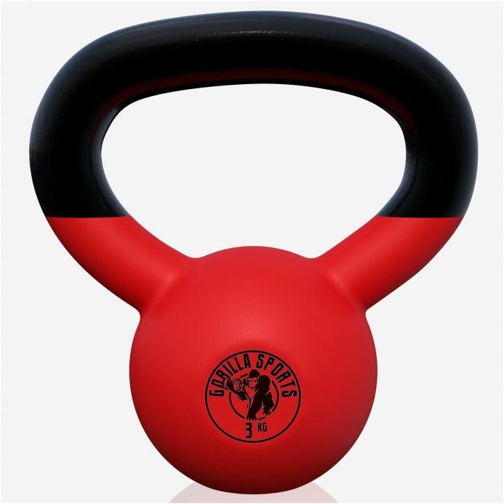 Kettlebell Guss mit Vinylbeschichtung 2 kg - 32 kg - Gorilla Sports DE