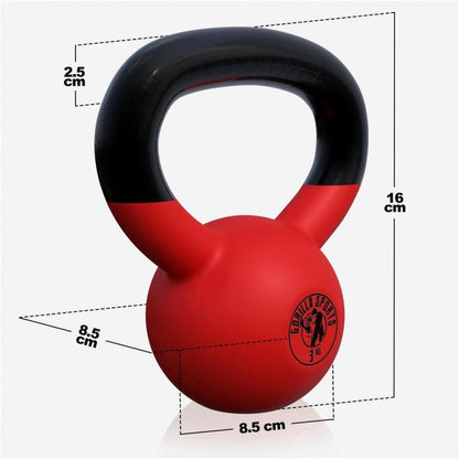 Kettlebell Guss mit Vinylbeschichtung 2 kg - 32 kg - Gorilla Sports DE