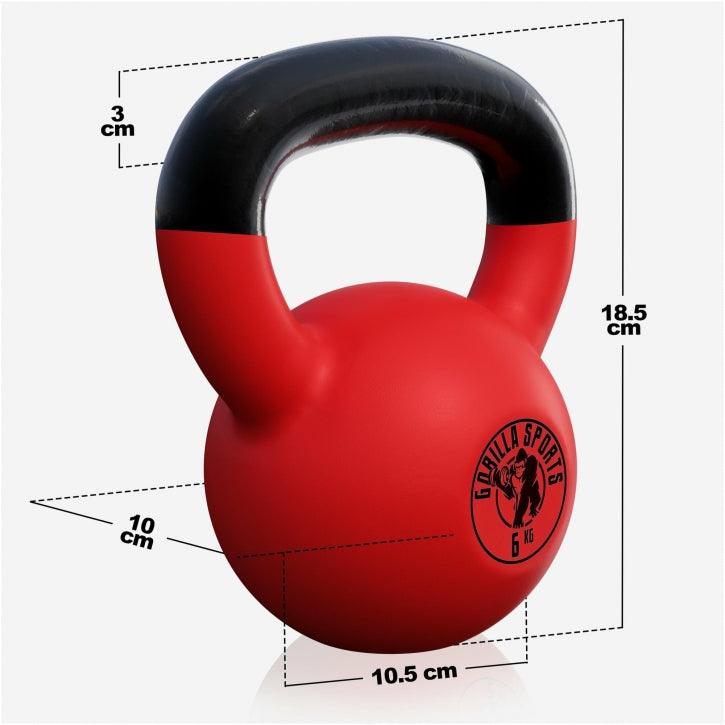 Kettlebell Guss mit Vinylbeschichtung 2 kg - 32 kg - Gorilla Sports DE