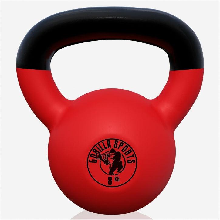 Kettlebell Guss mit Vinylbeschichtung 2 kg - 32 kg - Gorilla Sports DE