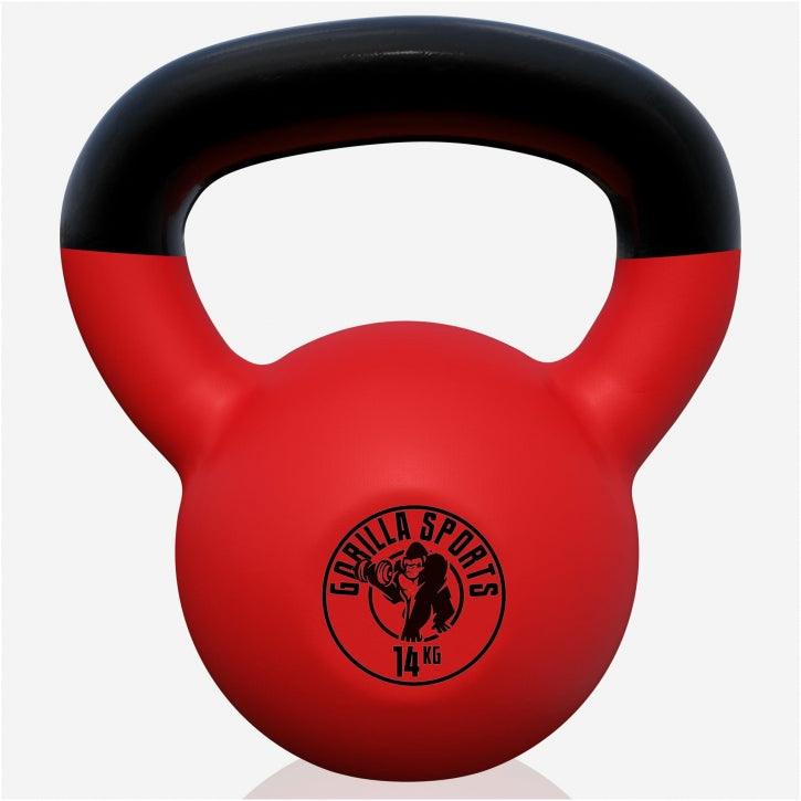 Kettlebell Guss mit Vinylbeschichtung 2 kg - 32 kg - Gorilla Sports DE