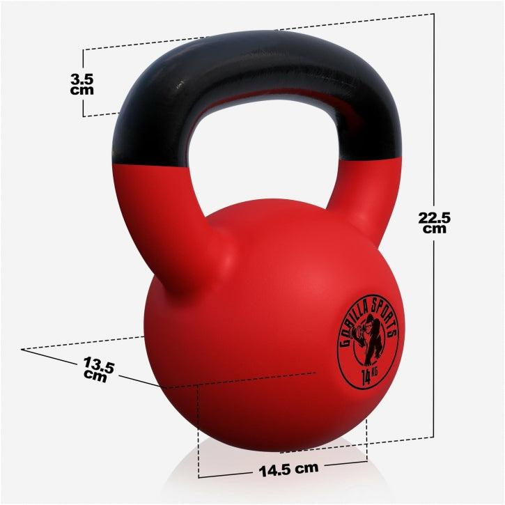 Kettlebell Guss mit Vinylbeschichtung 2 kg - 32 kg - Gorilla Sports DE