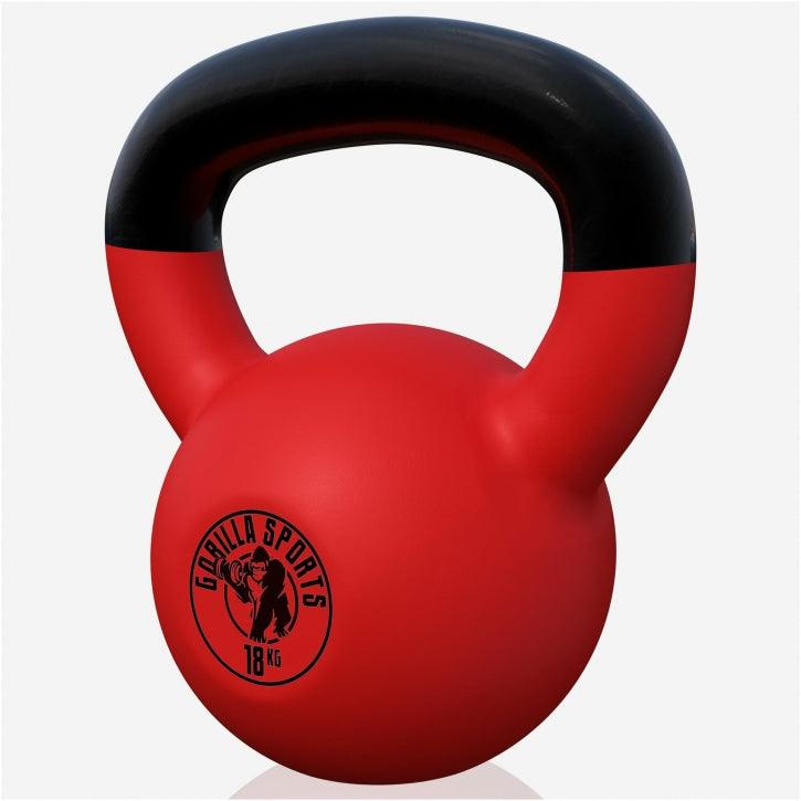 Kettlebell Guss mit Vinylbeschichtung 2 kg - 32 kg - Gorilla Sports DE