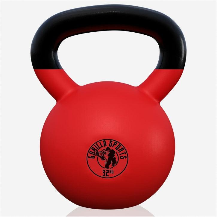 Kettlebell Guss mit Vinylbeschichtung 2 kg - 32 kg - Gorilla Sports DE