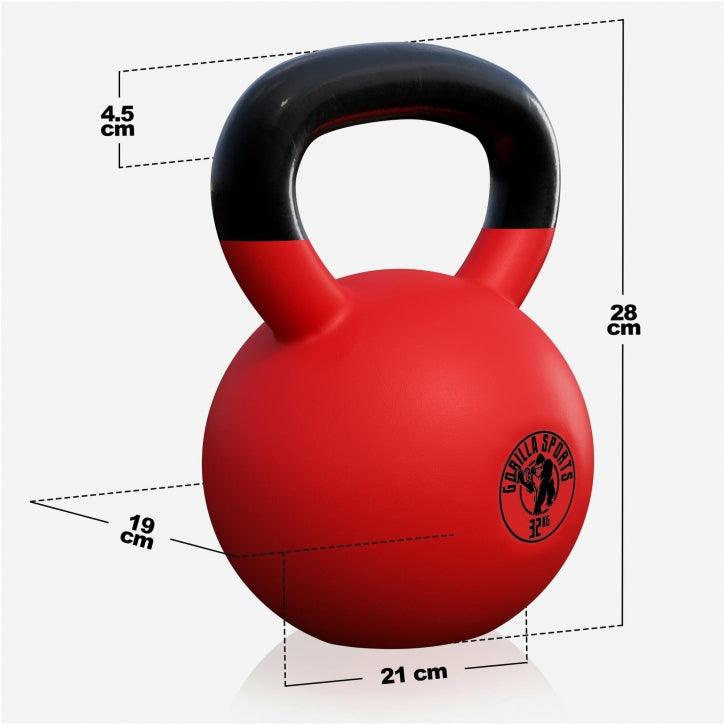 Kettlebell Guss mit Vinylbeschichtung 2 kg - 32 kg - Gorilla Sports DE