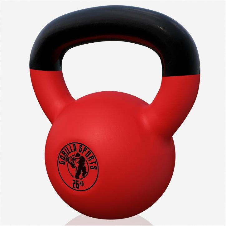 Kettlebell Guss mit Vinylbeschichtung 2 kg - 32 kg - Gorilla Sports DE