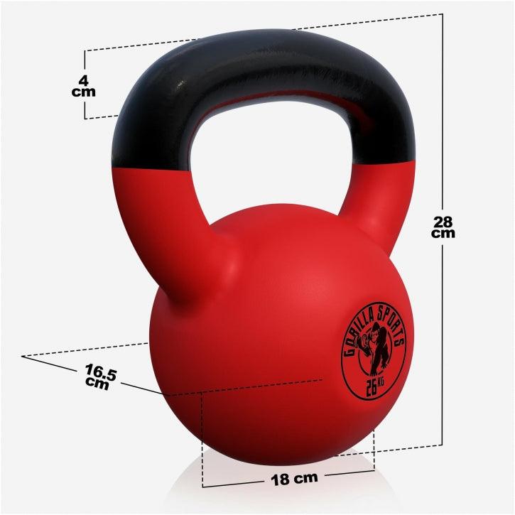 Kettlebell Guss mit Vinylbeschichtung 2 kg - 32 kg - Gorilla Sports DE