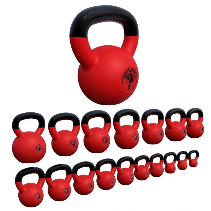 Kettlebell Guss mit Vinylbeschichtung 2 kg - 32 kg - Gorilla Sports DE