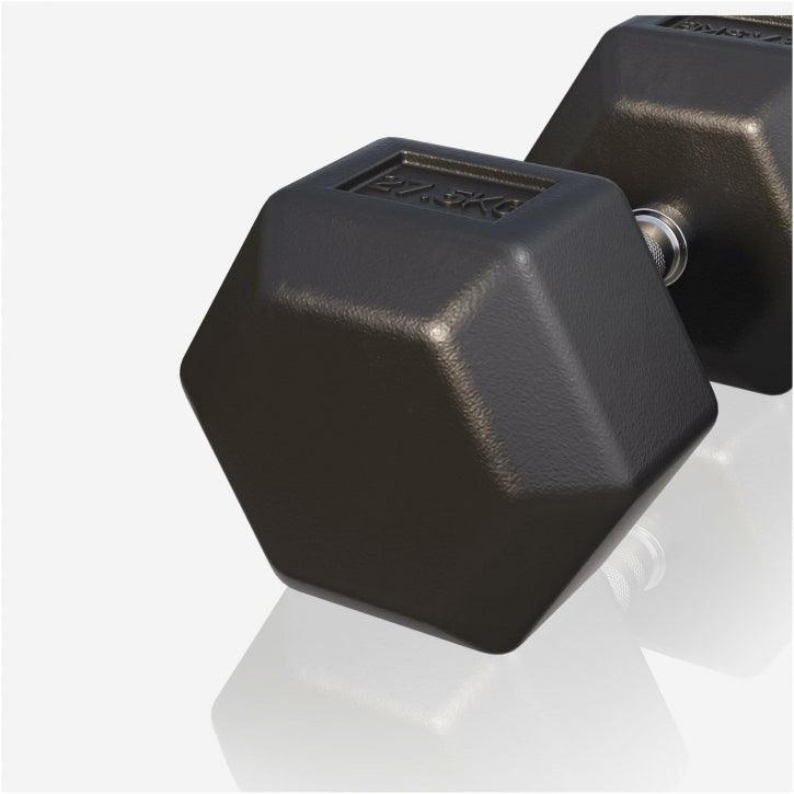 Hexagon Kurzhantel Gummi 2-50 kg - Gorilla Sports DE