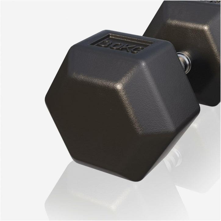 Hexagon Kurzhantel Gummi 2-50 kg - Gorilla Sports DE