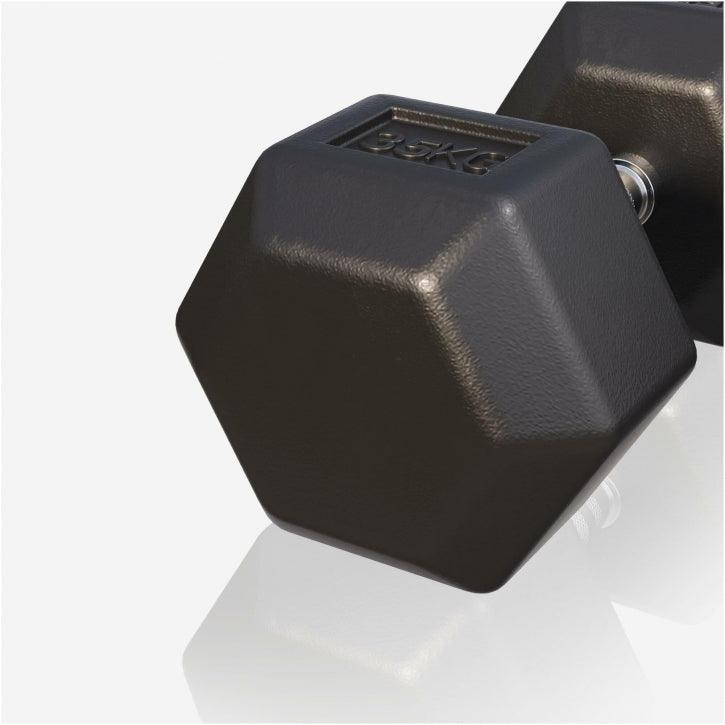 Hexagon Kurzhantel Gummi 2-50 kg - Gorilla Sports DE