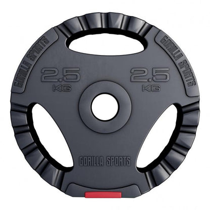 Hantelscheibe Kunststoff Gripper 1,25-15 KG - Gorilla Sports DE