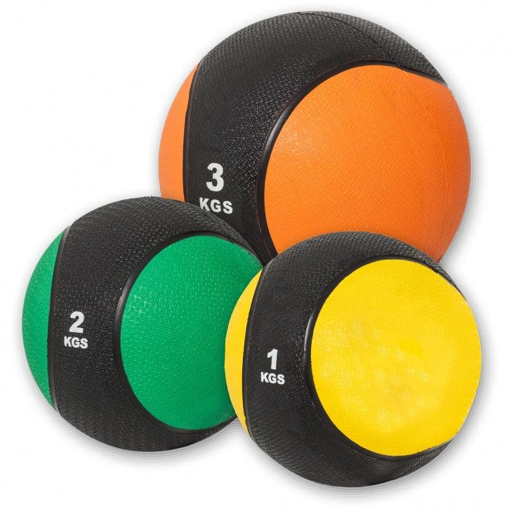 Medizinball aus Gummi 1 - 10 kg - Gorilla Sports DE