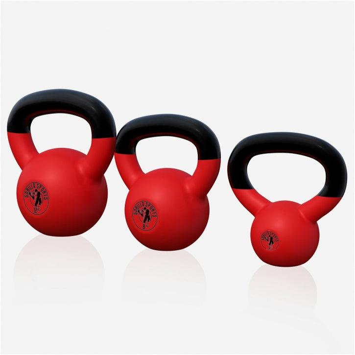 Kettlebell Guss mit Vinylbeschichtung 2 kg - 32 kg - Gorilla Sports DE