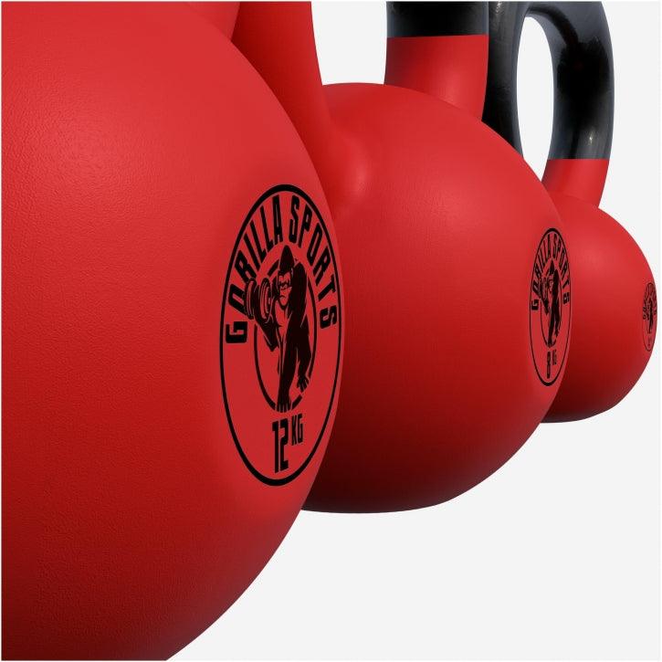 Kettlebell Guss mit Vinylbeschichtung 2 kg - 32 kg - Gorilla Sports DE