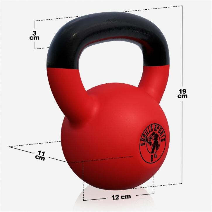 Kettlebell Guss mit Vinylbeschichtung 2 kg - 32 kg - Gorilla Sports DE