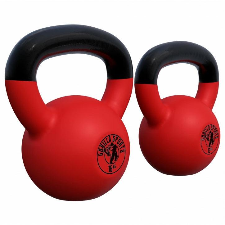 Kettlebell Guss mit Vinylbeschichtung 2 kg - 32 kg - Gorilla Sports DE