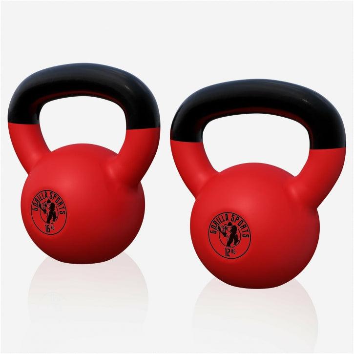 Kettlebell Guss mit Vinylbeschichtung 2 kg - 32 kg - Gorilla Sports DE