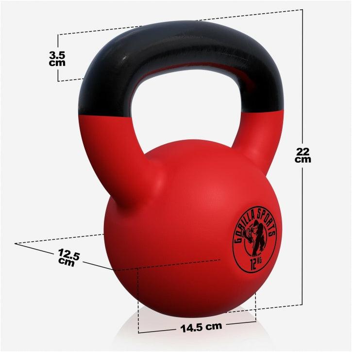 Kettlebell Guss mit Vinylbeschichtung 2 kg - 32 kg - Gorilla Sports DE