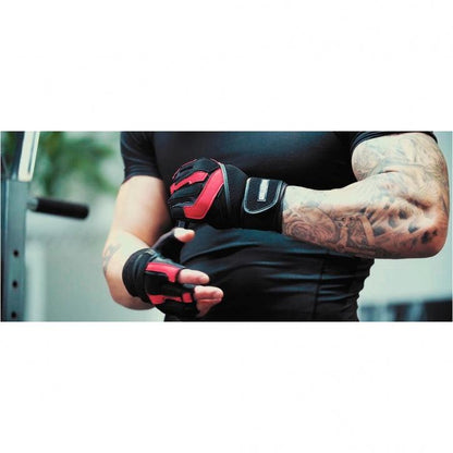 Trainingshandschuhe inkl. Gelenkbandage Schwarz/Rot - Gorilla Sports DE