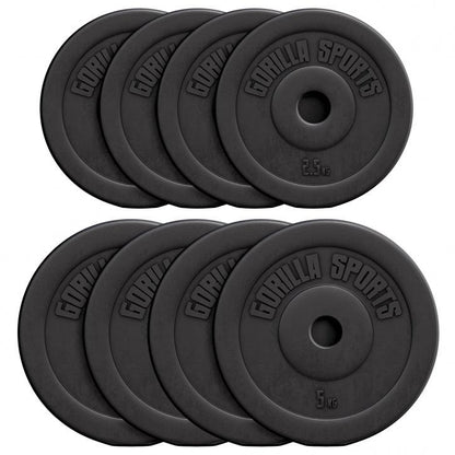 Hantelscheibe Kunststoff 1,25-15 KG - Gorilla Sports DE