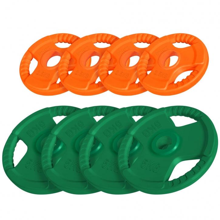 Hantelscheibe 50/51mm Olympia Gummi Gripper 1,25-25 KG - Gorilla Sports DE