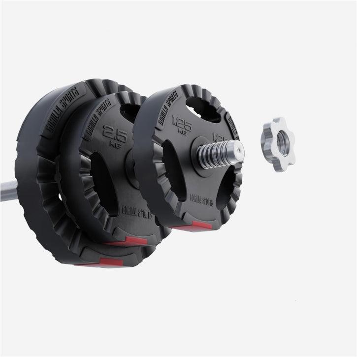 Hantelscheibe Kunststoff Gripper 1,25-15 KG - Gorilla Sports DE