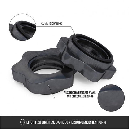 Sternverschlüsse für Hantelstangen 30/31 mm 2-er Set - Gorilla Sports DE