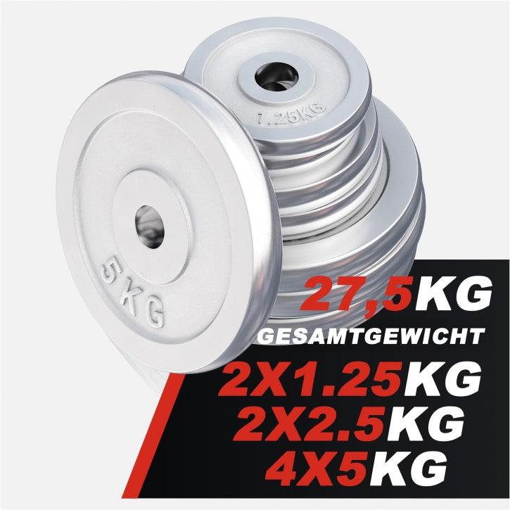 Hantelscheibe Chrom 0,5-30 KG - Gorilla Sports DE