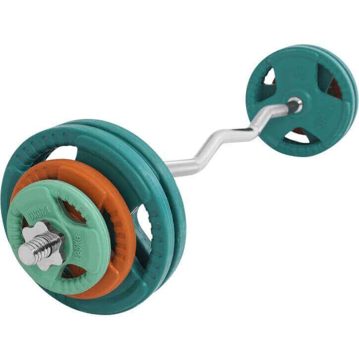 SZ-Curlset Gummi Gripper 35 kg - Gorilla Sports DE