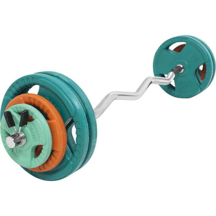 SZ-Curlset Gummi Gripper 35 kg - Gorilla Sports DE