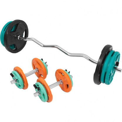 SZ-Curlset Gummi Gripper 70 kg - Gorilla Sports DE