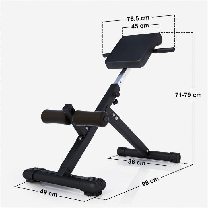 Hyperextension Bauch- /Rückentrainer klappbar - Gorilla Sports DE