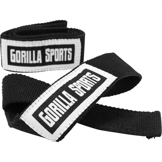 Lifting Straps Schwarz/Weiß - Gorilla Sports DE