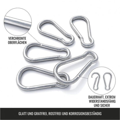 Karabiner 7 mm im Fünfer-Set - Gorilla Sports DE