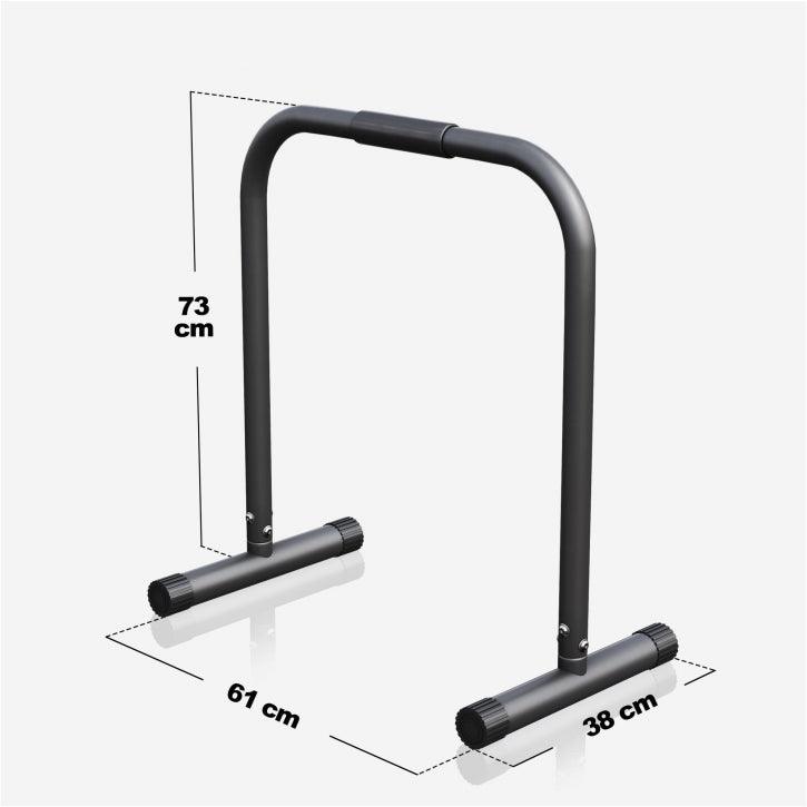 Push-up Stand Bar Parallettes Schwarz/Rot/Blau - Gorilla Sports DE