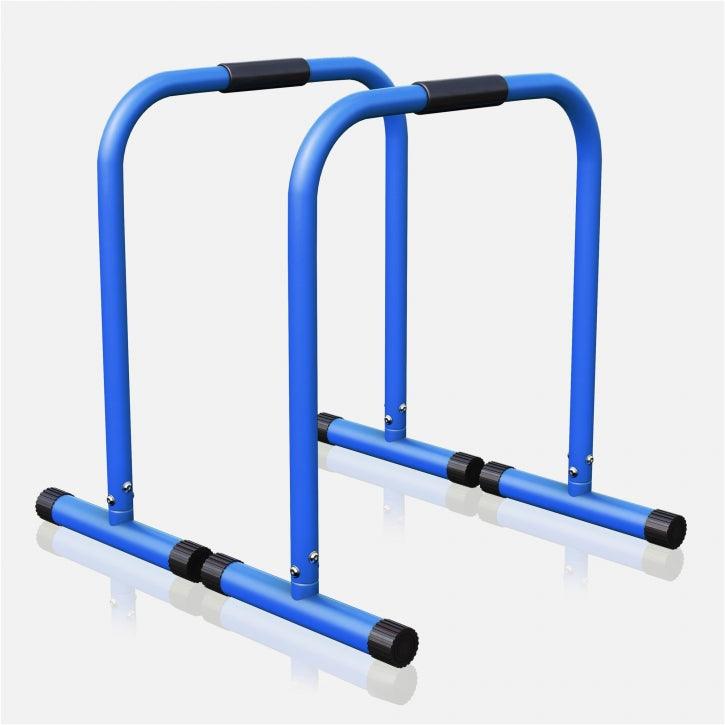 Push-up Stand Bar Parallettes Schwarz/Rot/Blau - Gorilla Sports DE